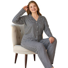 Жіноча піжама великий розмір Французький велюр 3XL-4XL-5XL Pijamoni Туреччина арт.5655-2