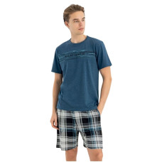 Мужская пижама шорты футболка M L XL XXL производство Турция Pijamoni 6175-2