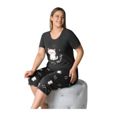 Женская пижама бриджи футболка 2XL-3XL-4XL производство Турция RUBINA 6179