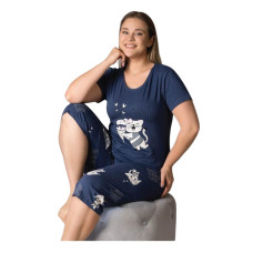 Женская пижама бриджи футболка 2XL-3XL-4XL производство Турция RUBINA 6199
