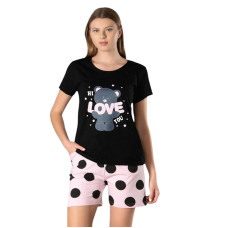 Женский домашний комплект шорты футболка M L XL производство Турция RUBINA 6231