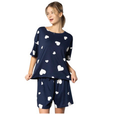 Женский домашний комплект шорты футболка M L XL производство Турция RUBINA 6947