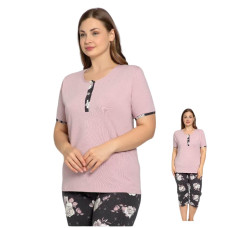 Пижама женская Rubina 2XL 3XL 4XL Комплект Футболка и Бриджи 5601