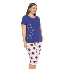 Пижама женская Rubina 2XL 3XL 4XL Комплект Футболка и Бриджи 5643
