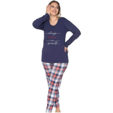 Женская пижама в клетку Большой размер 2XL-3XL-4XL хлопок Rubina 4703
